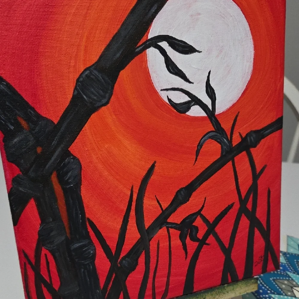 Bamboo Sunset🎨 - Original Artwork